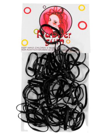 Mini elastici in silicone - Nero