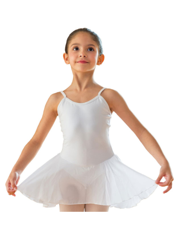 Body Danza Classica Bambina con gonnellino Aurora Rudolf - Rosa, 03 ( 6-7 Anni )
