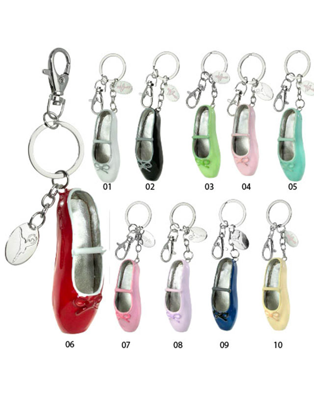 Portachiavi Con Scarpetta Da Ballerina So Danca KCE-01 - Mini Punta, 8 Cm, Regalo Per Ballerine