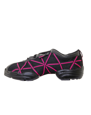 Sneaker danza suola smezzata DS19 Capezio - Nero e Argento (RSL), 5 ( 35,5 )